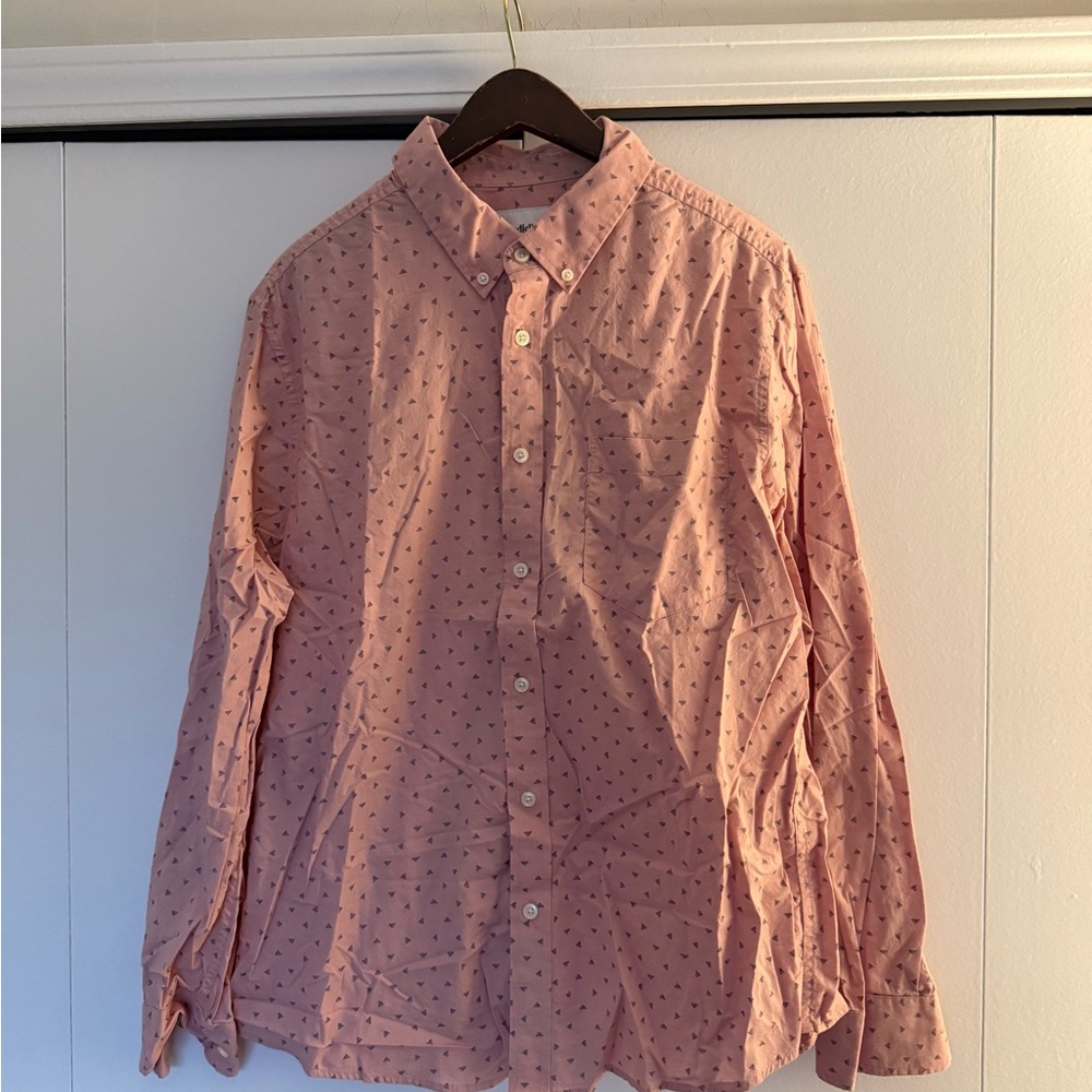 Men's Pink Button-Up Shirt